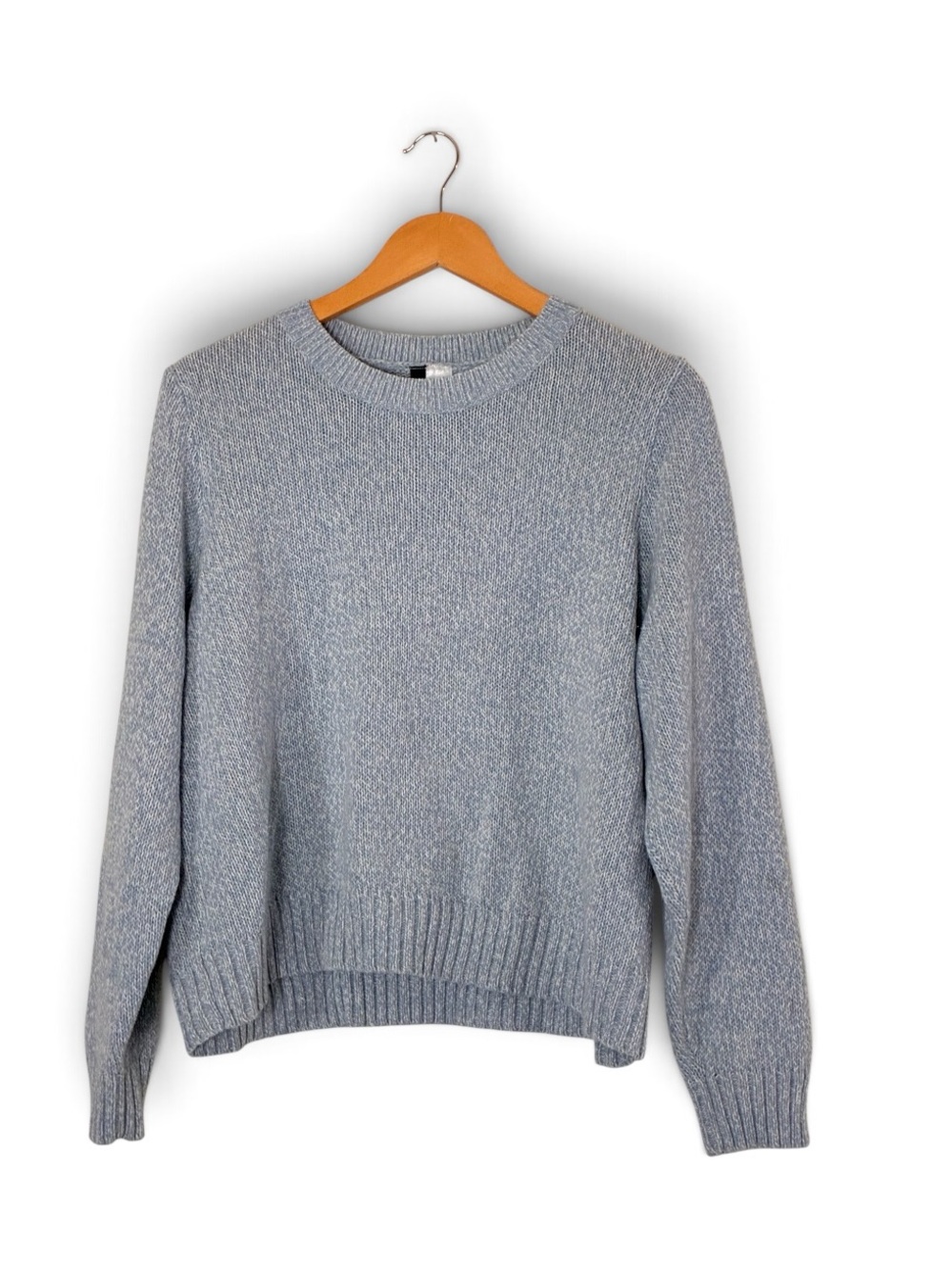 H&M | Divided light blue minimalist knit crewneck pullover cozy sweater size XL